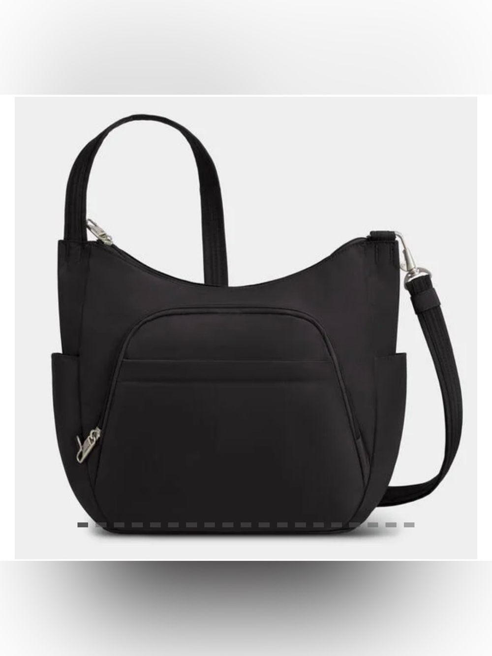 Black Travelon Anti-theft Classic Crossbody Bucket Bag